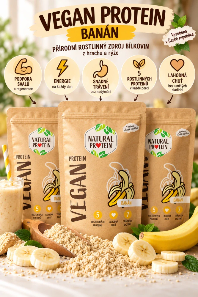 Veganský protein Banán