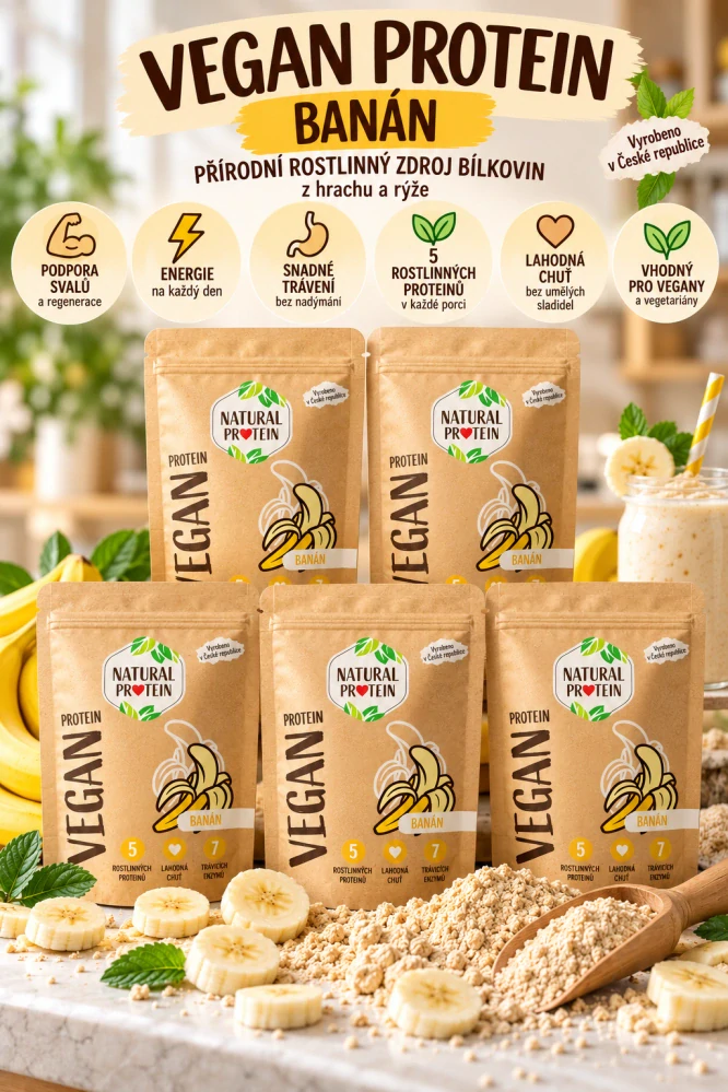 Veganský protein Banán
