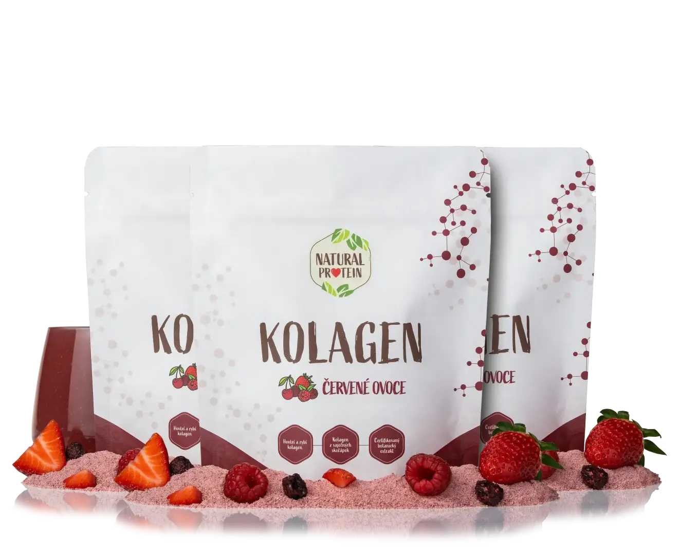 NaturalProtein Kolagen Červené ovoce
