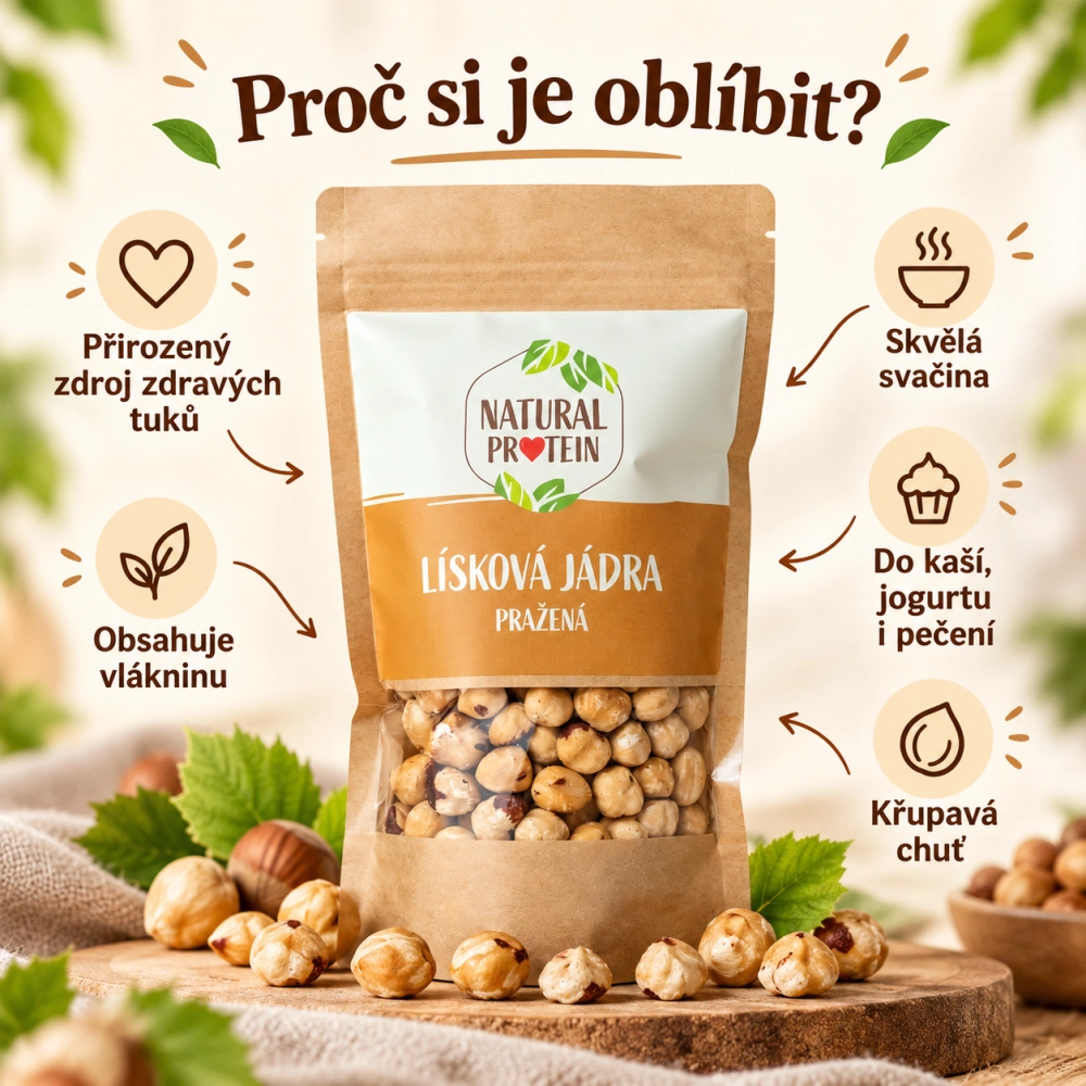 Lísková jádra pražená
