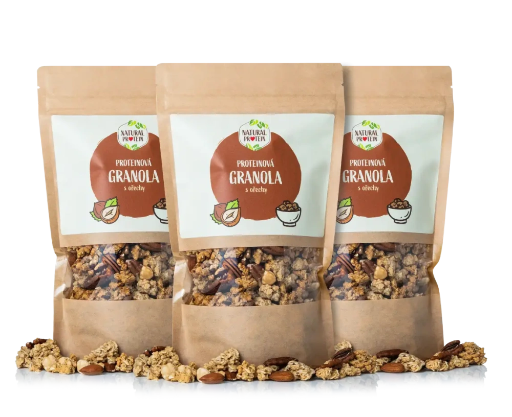 Proteinová granola ořechová