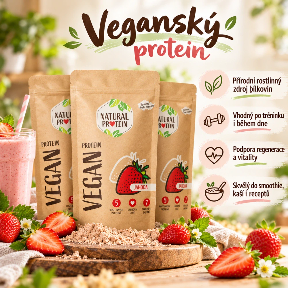 Veganský protein Jahoda