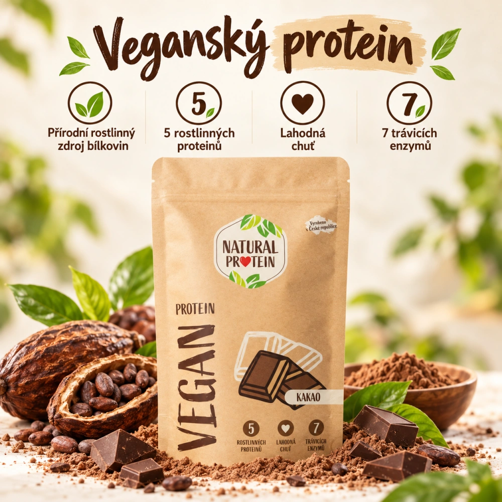 Veganský protein Kakao
