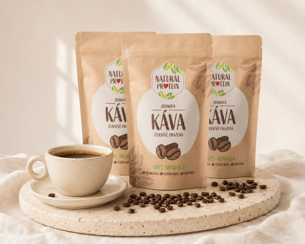 NaturalProtein Zrnková káva 100% Arabica
