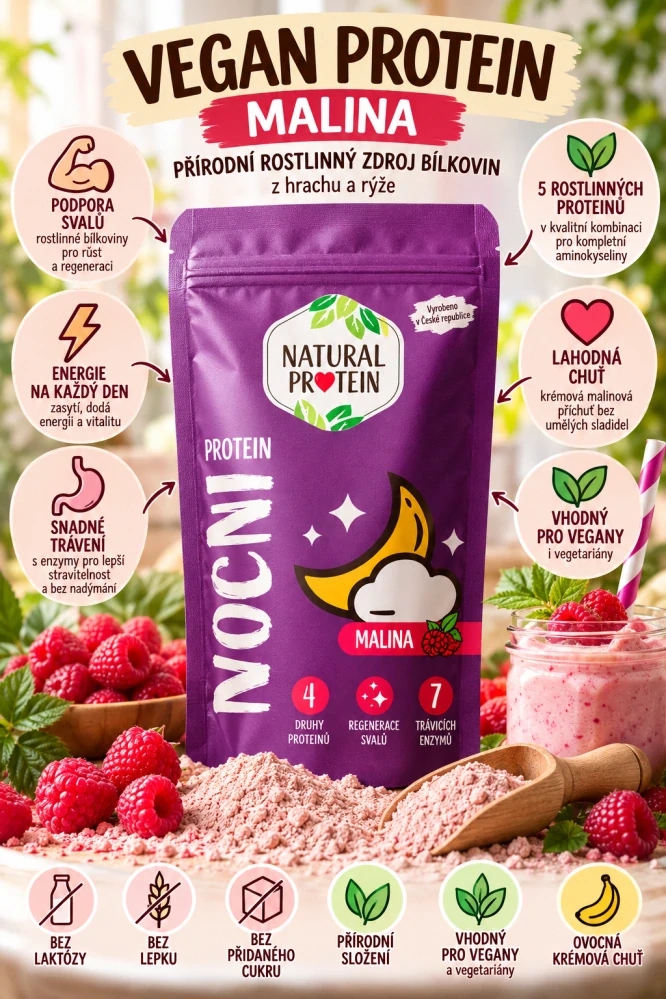 Noční protein Malina
