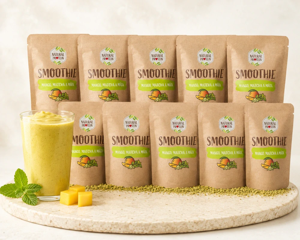 NaturalProtein Smoothie Mango + Matcha + Máta