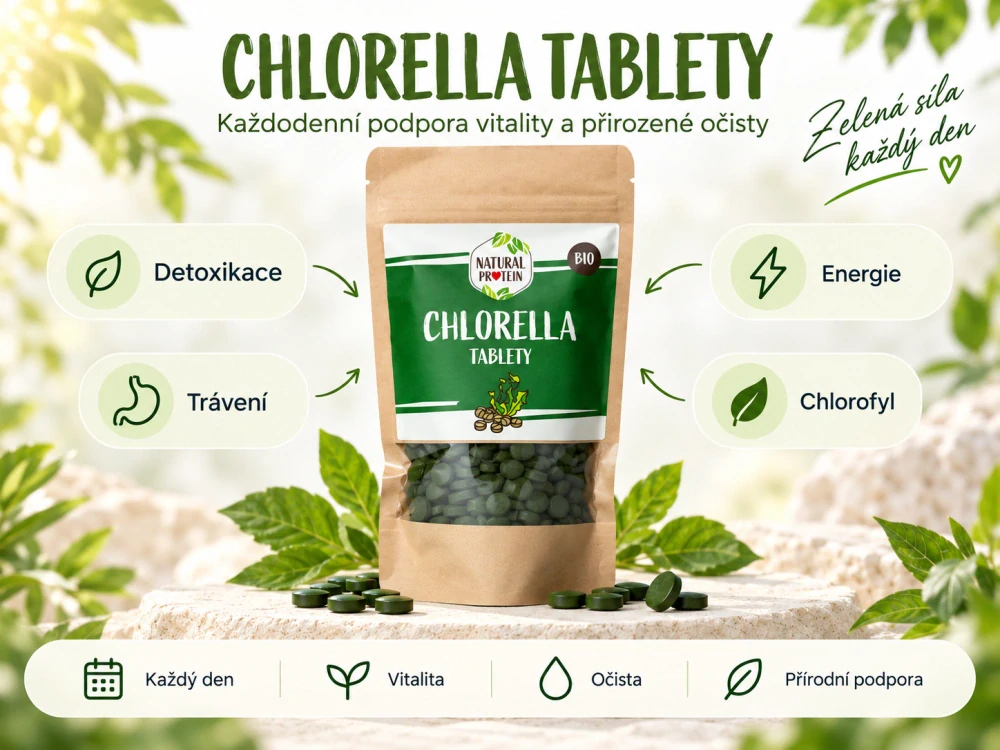 Chlorella tablety – 500 ks