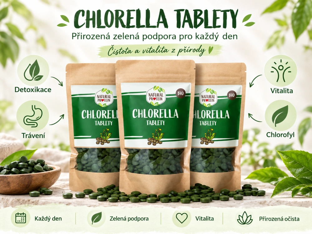 Chlorella tablety – 500 ks