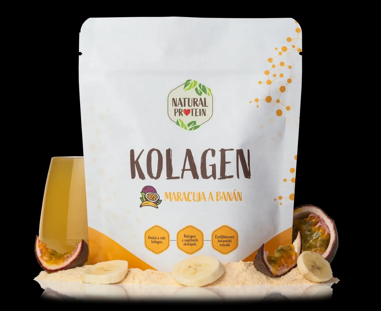 NaturalProtein Kolagen Maracuja a banán