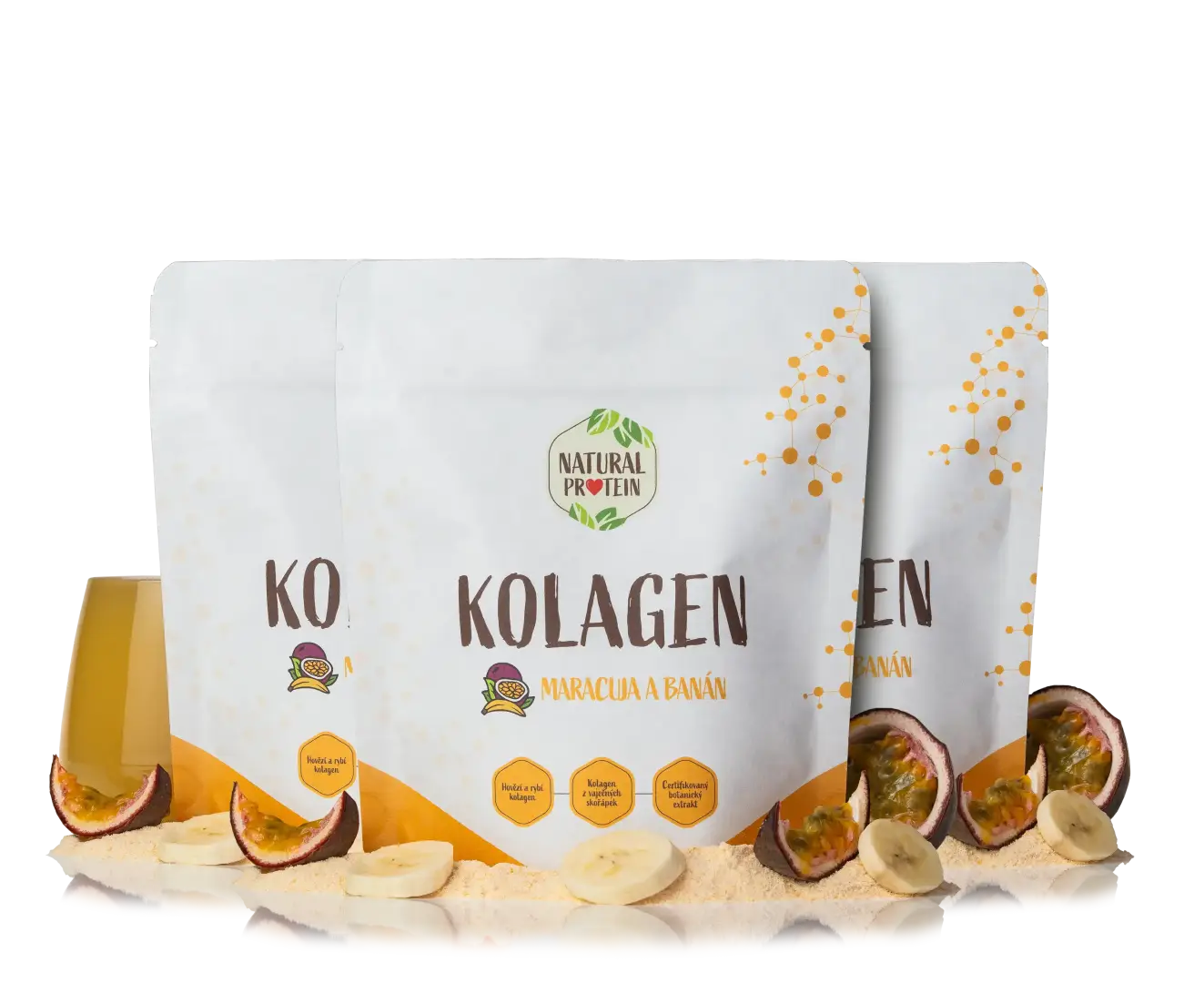NaturalProtein Kolagen Maracuja a banán