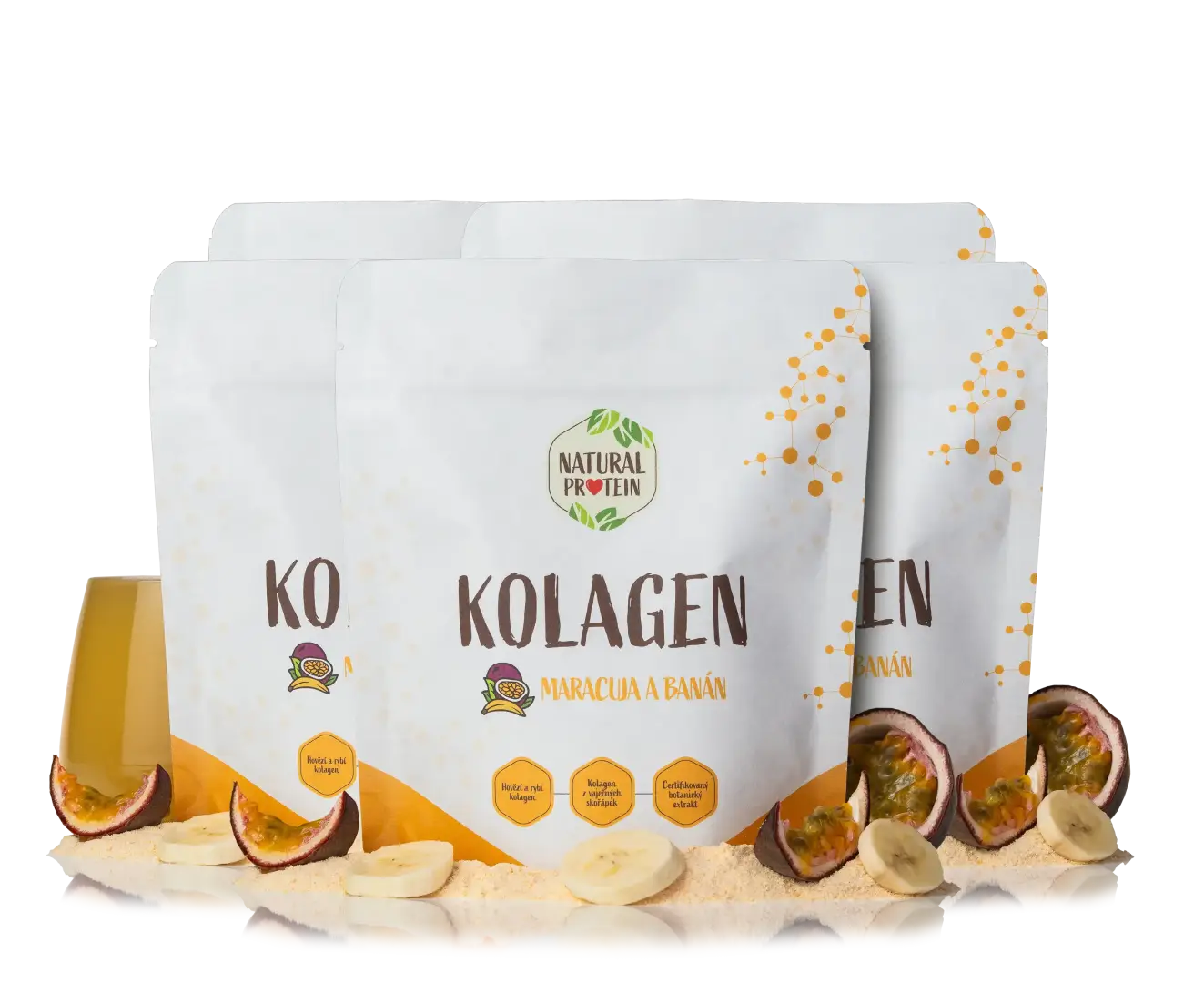 NaturalProtein Kolagen Maracuja a banán