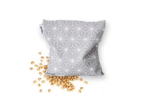 Nahřívací třešňový mini polštářek HVĚZDY, šedá