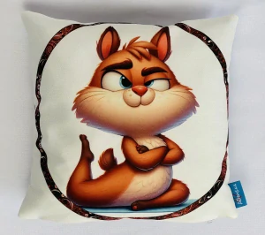 Oboustranný polštářek veverka Zrzka
