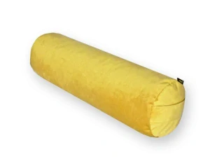 Jógový válec, bolster na jógu VELVET žlutá