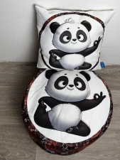 Meditační polštář- pohankový sedák Panda