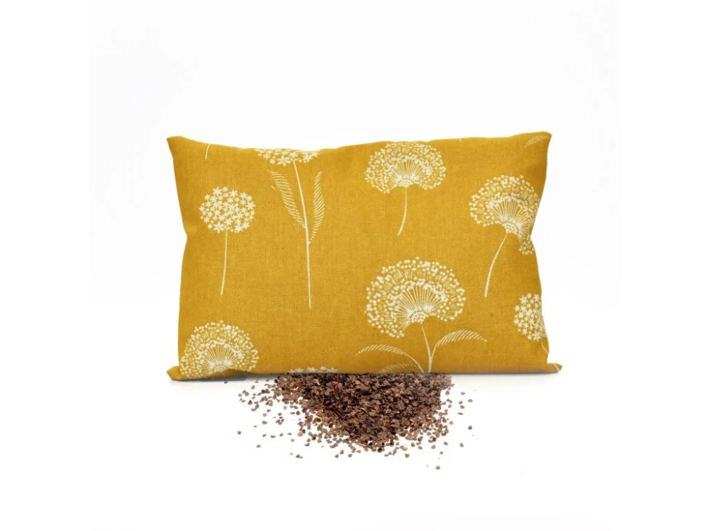 Nahřívací pohankový polštářek CHMÝŘÍ, tmavě žlutá 