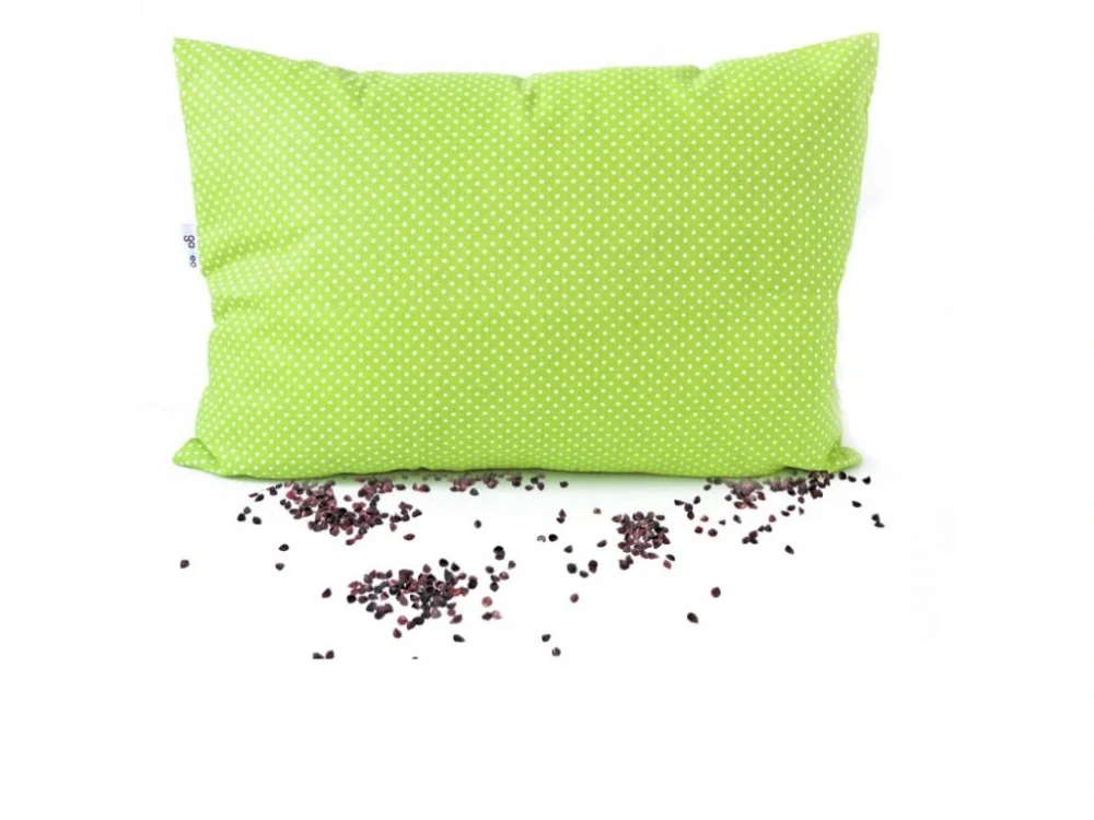 Nahřívací pohankový polštářek LITTLE DOTS LIME