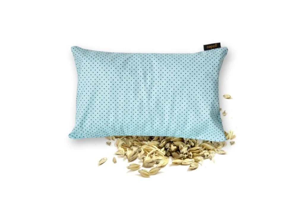 Nahřívací špaldový polštářek POLKA DOTS, tyrkys