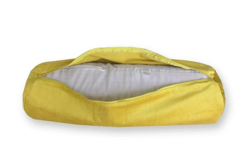 Jógový válec, bolster na jógu VELVET žlutá