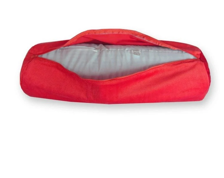 Jógový válec, bolster na jógu VELVET červená