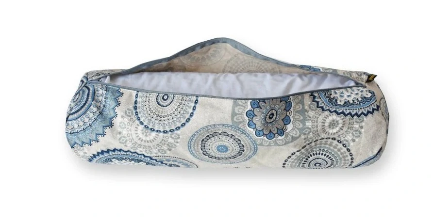 Jógový válec, bolster na jógu MANDALA modrá