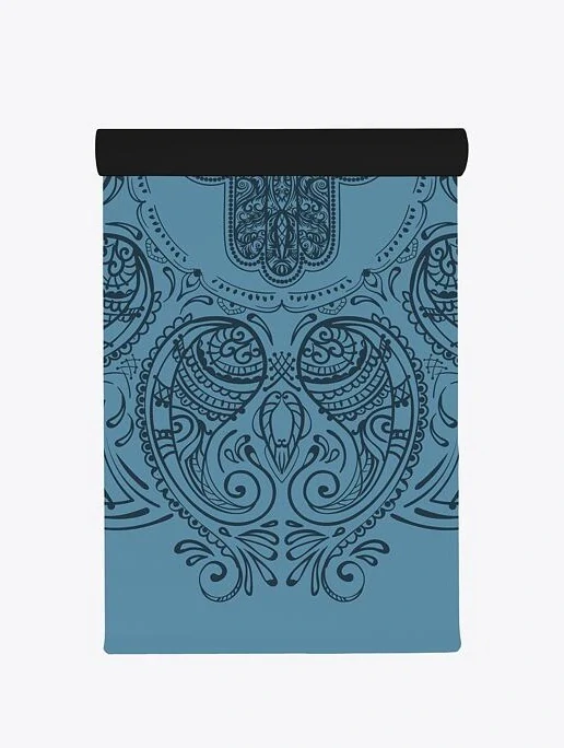 Neklouzavá podložka na jógu HAMSA DARK BLUE