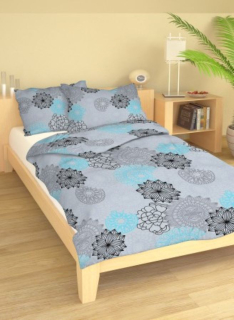 Krepové povlečení mandaly tyrkys